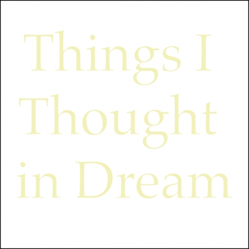 Things I thought in dream