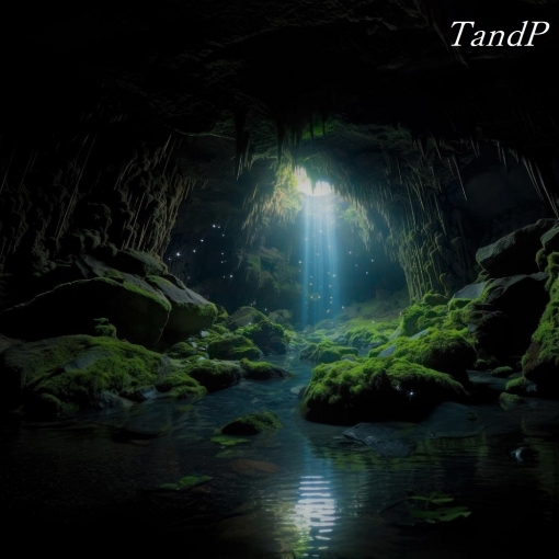 鍾乳洞の神秘の滝