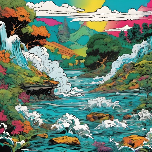 colorful river